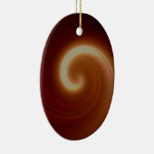 Donkerbruin lichtspiraal keramisch ornament (Rechts)