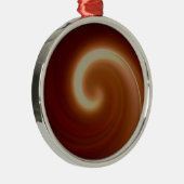 Donkerbruin lichtspiraal metalen ornament (Rechts)