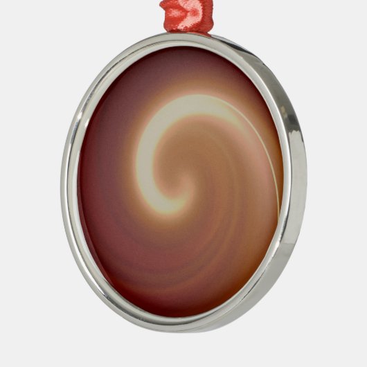 Donkerbruin lichtspiraal metalen ornament (Links)