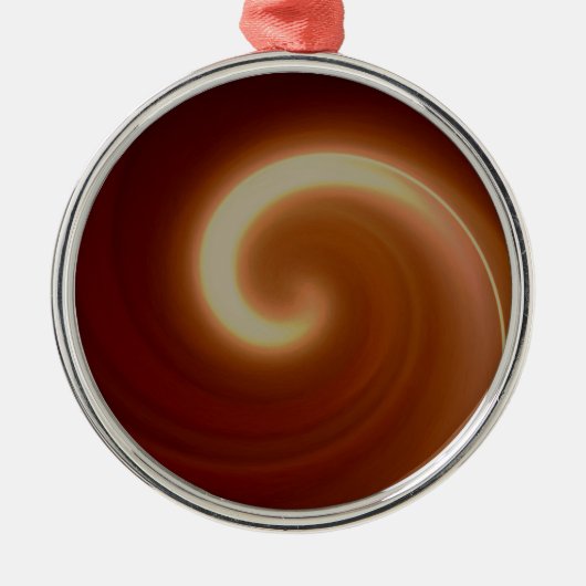 Donkerbruin lichtspiraal metalen ornament (Voorkant)