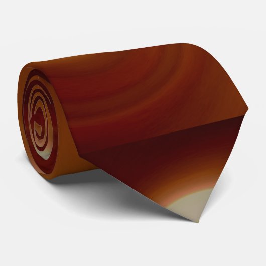 Donkerbruin lichtspiraal stropdas (Opgerold)