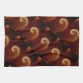 Donkerbruin lichtspiraal theedoek (Horizontaal)