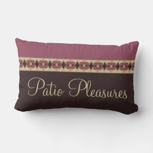 Donkerbruin met Bourgogne Buitenkussen (Achterkant)