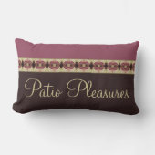 Donkerbruin met Bourgogne Buitenkussen (Voorkant)