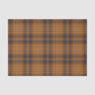 Donkerbruin   oranje plaid van tartan tissuepapier