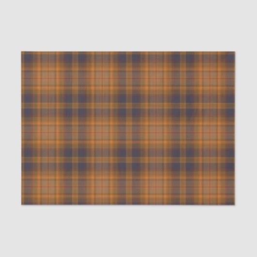 Donkerbruin | oranje plaid van tartan tissuepapier (Voorkant)
