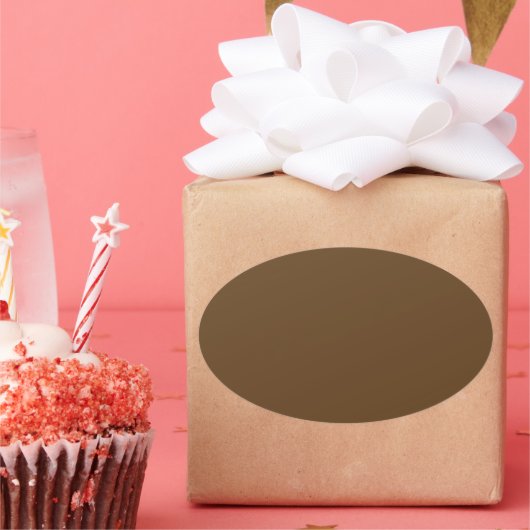 Donkerbruin Ovale Sticker (Feest)