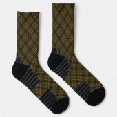 Donkerbruin patroon Tartan Gecontroleerd  Sokken (Rechts)