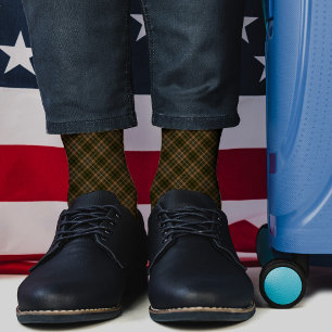 Donkerbruin patroon Tartan Gecontroleerd  Sokken