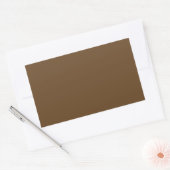 Donkerbruin Rechthoekige Sticker (Envelop)