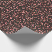 Donkerbruin Retro Floral Pattern Cadeaupapier (Hoek)