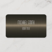 Donkerbruin roestvrij staal visitekaartje (Voorkant)