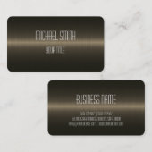 Donkerbruin roestvrij staal visitekaartje (Voorkant / Achterkant)