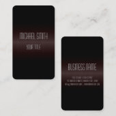Donkerbruin roestvrij staal visitekaartje (Voorkant / Achterkant)