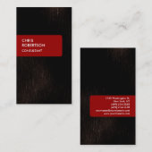 Donkerbruin rood aantrekkelijk charmant Visitekaar Visitekaartje (Voorkant / Achterkant)