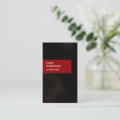 Donkerbruin rood aantrekkelijk charmant Visitekaar Visitekaartje (Staand voorkant)