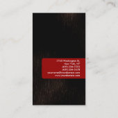 Donkerbruin rood aantrekkelijk charmant Visitekaar Visitekaartje (Achterkant)