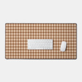 Donkerbruin ruitpatroon bureau mat (Keyboard & Muis)