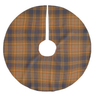 Donkerbruin Sinaasappel Violet Tartan Plaid Christ Kerstboom Rok