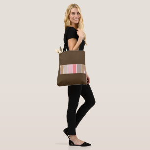 Donkerbruin strand tote bag