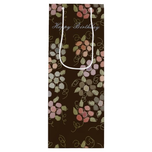  donkerbruin wijn cadeautas (Voorkant)