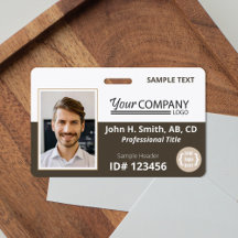 Donkerbruin Wit Logo Entry Medewerker Foto-ID