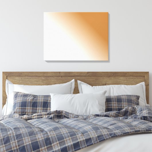 Donkerbruin wit ombre canvas afdruk (Insitu (Slaapkamer))