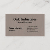 Donkerbruin Woodgrain look Professional Visitekaartje (Achterkant)