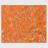 Donkerbruine achtergrond. Zwart wit sinaasappel o Cadeaupapier (Vlak)