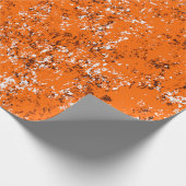 Donkerbruine achtergrond. Zwart wit sinaasappel o Cadeaupapier (Hoek)