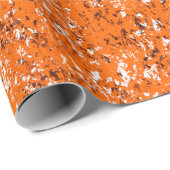 Donkerbruine achtergrond. Zwart wit sinaasappel o Cadeaupapier (Rol Hoek)