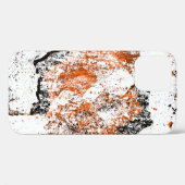 Donkerbruine achtergrond. Zwart wit sinaasappel o Case-Mate iPhone Case (Achterkant (horizontaal))