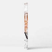 Donkerbruine achtergrond. Zwart wit sinaasappel o Case-Mate iPhone Case (Achterkant / Rechts)