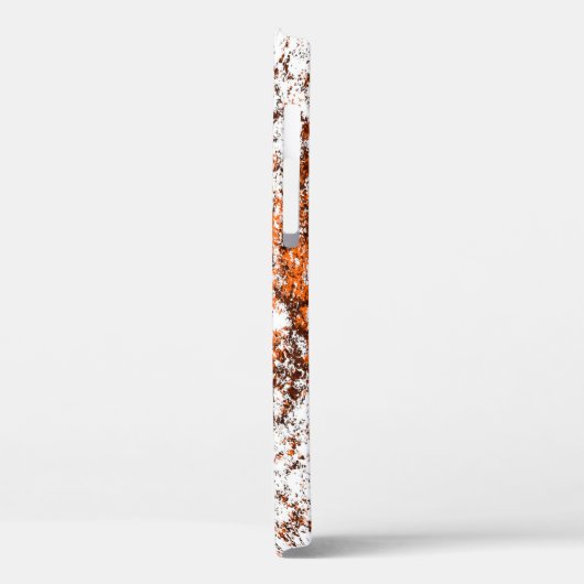 Donkerbruine achtergrond. Zwart wit sinaasappel o Case-Mate iPhone Case (Achterkant / Links)