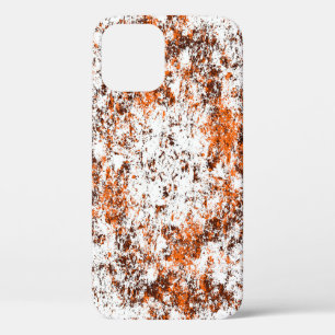Donkerbruine achtergrond. Zwart wit sinaasappel o Case-Mate iPhone Case