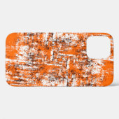Donkerbruine achtergrond. Zwart wit sinaasappel o Case-Mate iPhone Case (Achterkant (horizontaal))
