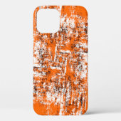 Donkerbruine achtergrond. Zwart wit sinaasappel o Case-Mate iPhone Case (Achterkant)