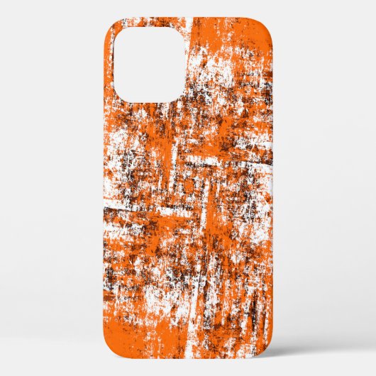 Donkerbruine achtergrond. Zwart wit sinaasappel o Case-Mate iPhone Case (Achterkant)