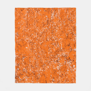 Donkerbruine achtergrond. Zwart wit sinaasappel o Fleece Deken