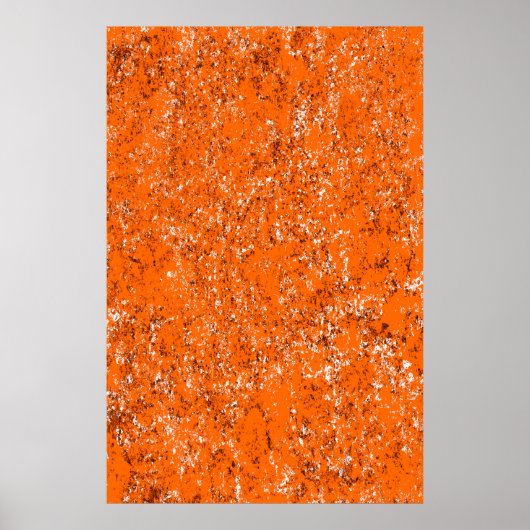 Donkerbruine achtergrond. Zwart wit sinaasappel o Poster (Voorkant)