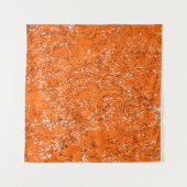 Donkerbruine achtergrond. Zwart wit sinaasappel o Wandkleed (Voorkant (horizontaal))