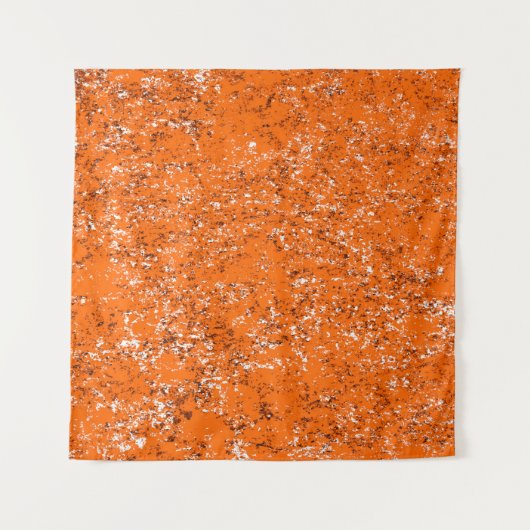 Donkerbruine achtergrond. Zwart wit sinaasappel o Wandkleed (Voorkant (horizontaal))