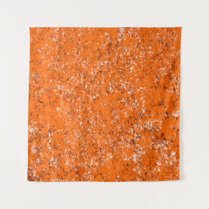 Donkerbruine achtergrond. Zwart wit sinaasappel o Wandkleed