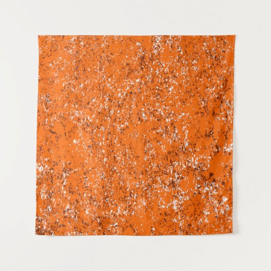 Donkerbruine achtergrond. Zwart wit sinaasappel o Wandkleed (Voorkant)