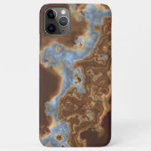 Donkerbruine Beige Grijze Blauwe Geode Marmer Kuns Case-Mate iPhone Case (Achterkant)