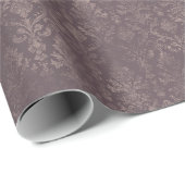 Donkerbruine Bloemen Damast Wrapping Paper Roll Cadeaupapier (Rol Hoek)