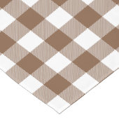 Donkerbruine boerderij Buffalo Plaid Korte Tafelloper (Hoek)