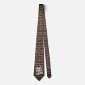 Donkerbruine Brick-Stropdas - Aangepaste tekst Stropdas (Voorkant)