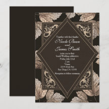 Donkerbruine & bronzen bladeren rustieke herfst ui