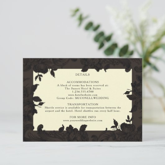 Donkerbruine  details over de bruiloft (Staand voorkant)